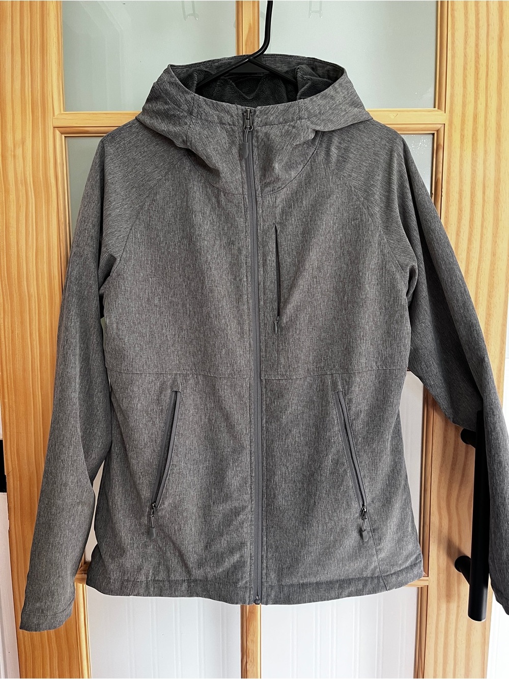 Women’s Grey Hooded Softshell Jacket